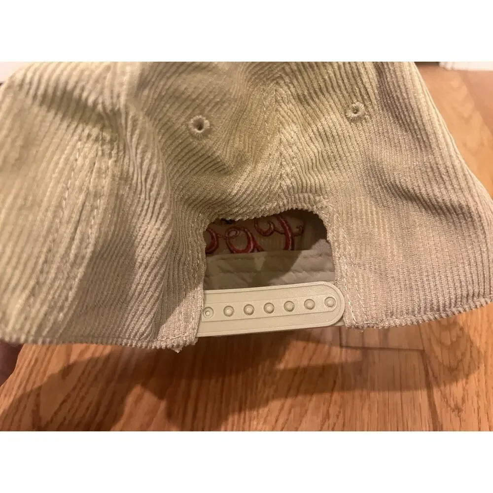 Vintage Style Coors Banquet Beer Corduroy Snapback Hat Logo Golden Colorado Cap